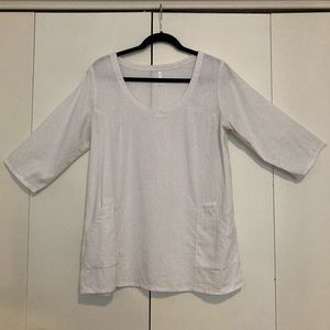 Blue Sky Linen blend Top